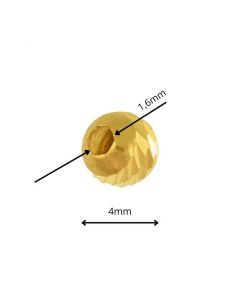 Złota kulka średnica 4mm(otw.1,6) AU-585-P2L-4/W