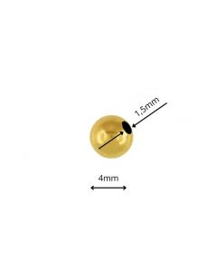 Złota kulka średnica 4,0mm(otw.1,5) AU-585-P2L-4/1,5