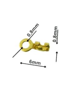 Szerokość 0,8 mm/Zakończenie srebrne DO ZACISKANIA Ag925-ZŁOCONE 