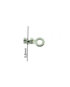 Szerokość 0,8 mm/Zakończenie srebrne DO ZACISKANIA Ag925