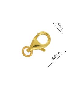 długość- 8,6mm /ZŁOTE zapięcie KARABIŃCZYK TYP CHP9-Au585