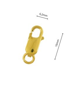 długość- 16mm /ZŁOTE zapięcie KARABIŃCZYK TYP CHR4-Au585