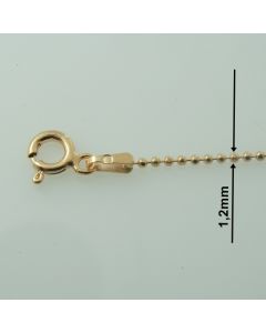 Bransoletka srebrna kuleczki Ag 925 typ:CPLD1,2 - 17cm    ZŁOCONA RÓŻ.