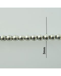 DRUT srebrny Ag 925 KULKA -średnica 3mm 