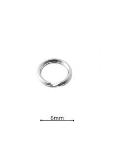Kółko srebrne SPRĘŻYNKA-średnica 6mm
