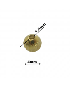 Kulka srebrna średnica 4mm(otw.1,5)MON-ZŁOCONA
