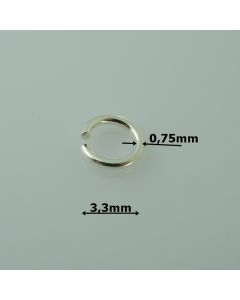 Kółko srebrne DO ZAGINANIA-średnica 3,3mm