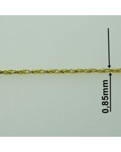 Łańcuch srebrny TC030DOD1-0,85mm złocony z metra-LINKA