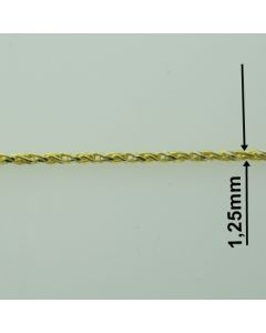 Łańcuch srebrny  M/TC040DOD1 złocony z metra-LINKA