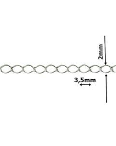 Łańcuch srebrny M/RB040/AG z metra