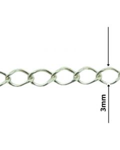 Łańcuch srebrny M/RBR050/AG z metra