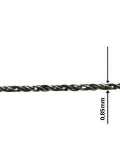 Łańcuch srebrny M/TC030MD1 z metra-LINKA RODOWANY NA CIEMNO