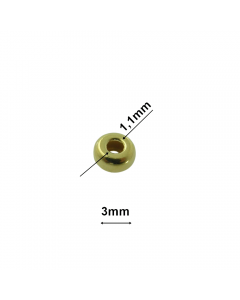 Oponka srebrna średnica 3mm(otw.1,1)-ZŁOCONA
