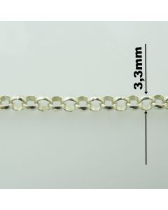 Łańcuch srebrny M/R005/AG z metra-ROLO