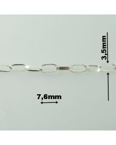 Łańcuch srebrny M/R063/AG z metra-ROLO OVAL