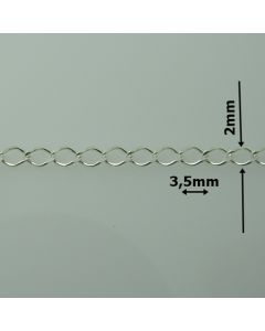 Łańcuch srebrny M/RB040/AG  z metra