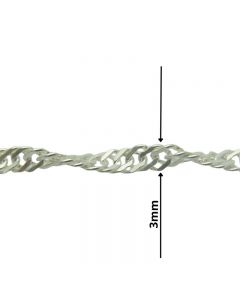 Łańcuch srebrny M/SING-1/AG z metra