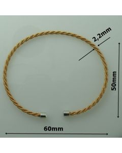 Bransoletka srebrna  Ag925 typ:W/CH-1/PINK wymiar 6cm X 5cm ZŁOCONA w kolorze MIEDZI