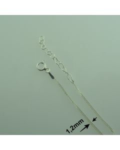 Łańcuch gotowy srebrny Ag925 typ: W/JOD-1/Ag 42cm+3 cm
